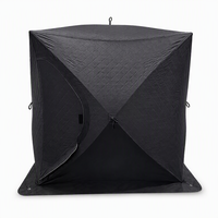 Tente de sauna isolée pour 3-4 personnes, sauna mobile d'hiver à monter rapidement avec cheminée, tente de sauna portable en coton épaissi à 3 couches