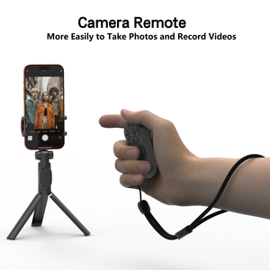 عصا سيلفي مع جهاز تحكم عن بعد لتقليب الصفحات، زر التقاط الصور، قابلة لإعادة الشحن عبر USB، مصنوعة من مادة ABS لالتقاط الصور وتسجيل الفيديوهات - Product Image 4
