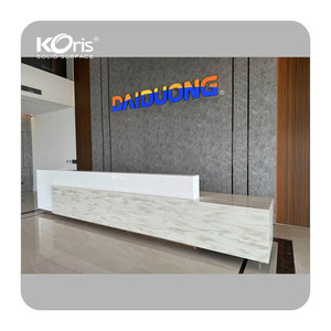 เคาน์เตอร์ต้อนรับระดับไฮเอนด์ ผลิตจากอะคริลิกคอมโพสิตแท้ สำหรับโรงแรมและสำนักงาน - Product Image 2