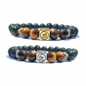 Huddha-<span class=keywords><strong>pulsera</strong></span> de cuentas de Lava Rock de 8MM para hombre, difusor de aceite esencial para aromaterapia, Ideal para antiestrés - Product Image 3