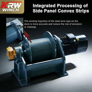 กว้านไฟฟ้า 2200 ปอนด์ 1000 กิโลกรัม M5 220 โวลต์ พร้อมดรัมขนาดใหญ่และกล่องควบคุมมาตรฐาน IP55 สำหรับคลังสินค้าขนาดเล็ก - Product Image 3