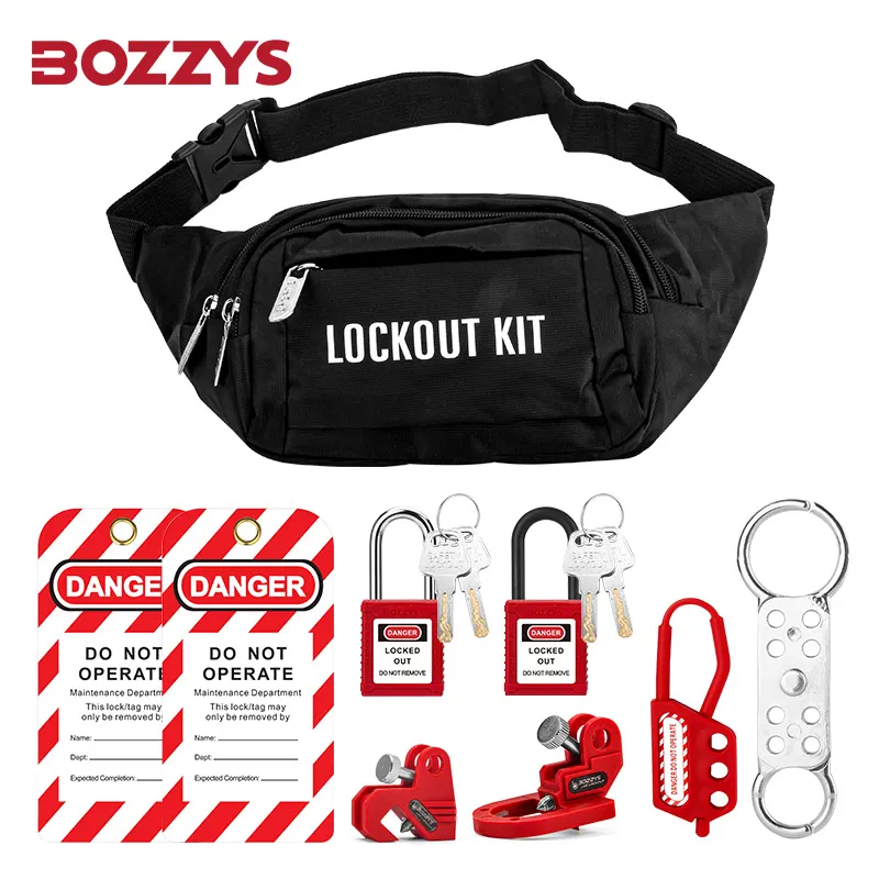 BOZZYS Personal Maintenance Electrical Loto Lockout Tagout Kits for Safety Lock to Prevent Accidental Operation