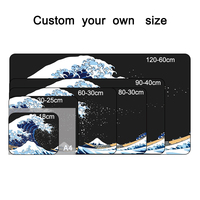 Alfombrilla de Ratón Personalizable con Diseño de Olas del Mar, Alfombrilla de Juego XXL con Bordes Cosidos, Alfombrilla Grande para Escritorio de Computadora, Impermeable