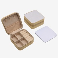 Étui à bijoux personnalisé en cuir PU par sublimation, impression par transfert thermique, cadeaux originaux