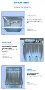 Serranda per il controllo del volume d'aria per condotti di ventilazione in acciaio zincato, manuale, a apertura opposta, multi-lama - Product Image 3