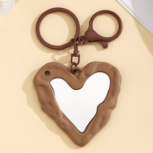 Trendy Sweet Acrylic <b>Heart</b> Mirror Keychain Lightweight <b>Glasses</b> Accessory Unique Keyrings Pendant for Bag - Product Image 5