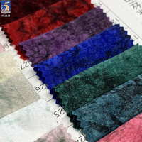Tissu en velours et mousseline imprimé camouflage YX1615, tissé, léger et texturé, pour vêtements de mode