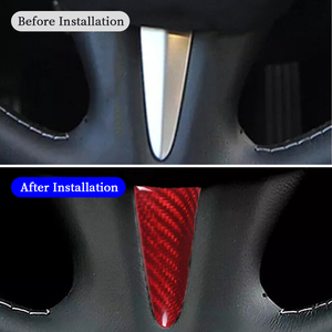 ملصقات زخرفية جزئية من ألياف الكربون الحقيقية للوحة التحكم المركزية الخلفية وعجلة القيادة لسيارات إنفينيتي Q50/Q50L/Q60 - Product Image 2