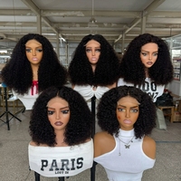Perruque Lace Front sans colle 15A Haute Densité 300% SDD Cheveux Vietnamiens Bouclés Afro, Prête à l'emploi, Sans Nœuds, Sans Perte de Cheveux