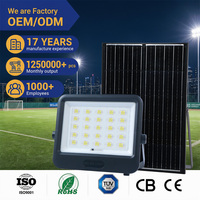 Projecteur solaire extérieur étanche IP65 KCD Stadium Garden, fin, en aluminium, SMD 2835, 200W, 300W, 500W, 600W, 2000W, DC 12/24V