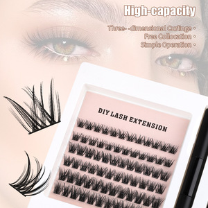 Kit d'extension de cils DIY, cils en cluster, 10-14 mm, volume naturel, cils faux individuels, extensions de cils DIY, ensemble de <span class=keywords><strong>maquillage</strong></span> - Product Image 4