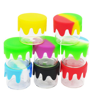 Bocaux en verre borosilicate et silicone écologiques de 5 ml, 8 ml, 10 ml, 50 ml, 100 ml avec couvercle, couleur personnalisée - Product Image 1
