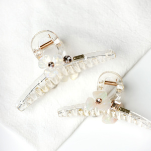 Móng vuốt tóc Hàn Quốc với bộ trang trí Rhinestone lung linh với kẹp tóc pha lê hàng ngày, acrylic với axit axetic. - Product Image 1