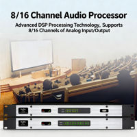 Processeur matriciel audio numérique pour salle de conférence et de théâtre 16x16 DSP avec suppression d'écho et système de mixage automatique