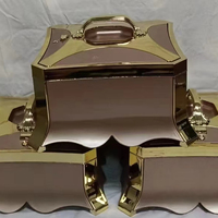 Ensemble chauffe-plats carré premium 3 pièces, récipients isothermes 4L 5L 6L en acier inoxydable pour banquets africains B2B