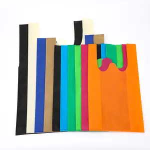 Custom Fully Color Print Non-woven Vest Shopping Tote Bags