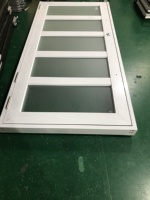 Porte coulissante en verre à battants français en aluminium moderne personnalisée AMJ, avec rupture de pont thermique, insonorisée et étanche