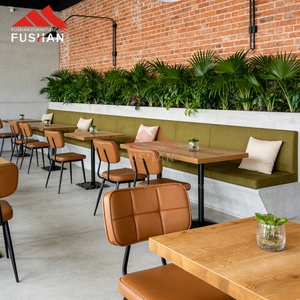 Silla de Comedor Metálica Elegante, Moderna y de Lujo, Tapizada en Cuero PU Marrón, Estilo Industrial para Restaurante, Cafetería, <span class=keywords><strong>Bistro</strong></span> - Product Image 2
