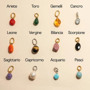 Lincy手作りDIY 18K金メッキステンレス鋼アクセサリー12ヶ月誕生石チャームネックレスブレスレットファッションジュエリー - Product Image 5