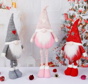 Gnomes de Noël rétractables en peluche, poupées rétractables <span class=keywords><strong>sans</strong></span> <span class=keywords><strong>visage</strong></span> à longues jambes, grands gnomes de Saint-Valentin de Noël debout pour filles - Product Image 3