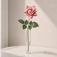 Rose artificielle Joho Real Touch, rose unique colorée, tige de rose, Halloween, Saint-Valentin, vente en gros de roses en usine