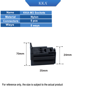 Ổ cắm Rơle <span class=keywords><strong>PCB</strong></span> cho Rơle ô tô 30A, cho Rơle ô tô KKA-M3, không có dây. với đầu nối - Product Image 2