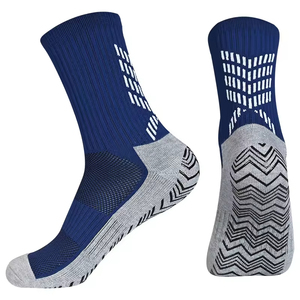 OEM Factory Logo Knitting Anti Slip Footballer <b>Sock</b> Custom Sporty Athletic <b>Grip</b> <b>Socks</b> Football High Quality Wholesale - Product Image 2