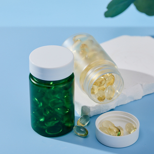 Envase de botella de goma de 60ml, tarro de plástico PET verde esmerilado vacío para suplemento, botella de embalaje, tarro de almacenamiento de vitaminas - Product Image 3