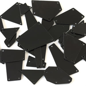 Oleeya Mix Maat Acryl Spiegel Strass Steentjes Aan te Naaiën DIY Knutselwerk Platte Achterkant Aan te Naaien Steentjes voor Kleding Jurk Decoraties - Product Image 4