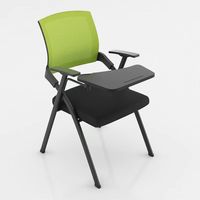 Table d'écriture pliable pour salle de formation, chaise d'éducation polyvalente en maille pour salle de classe et conférence