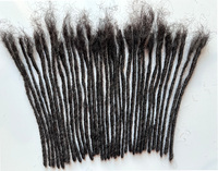 0.2cm soeur serrures 10 pouces couleur noire style Afro personnalisé entièrement fait à la main cheveux humains pour le tressage style Crochet dreadlocks