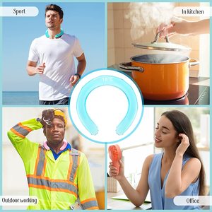 Wearable Cooling <strong>Neck</strong> <strong>Wraps</strong>, <strong>Neck</strong> Cooling Tube, <strong>Neck</strong> Freeze Pack for Hot Flashes and Summer Heat