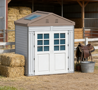 Maisonnette modulaire préfabriquée portable WooWild, isolée, étanche, alimentée à l'énergie solaire, écologique, atelier, abri pour outils, entrepôt