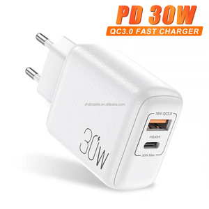 <span class=keywords><strong>Chargeur</strong></span> rapide USB C PD 30W <span class=keywords><strong>Chargeur</strong></span> mural de voyage à double port USB <span class=keywords><strong>A</strong></span> + Type C QC3.0 <span class=keywords><strong>Chargeur</strong></span> de smartphone Sortie 3A Logo OEM - Product Image 4