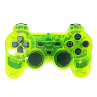 Manette de jeu filaire transparente PS2 avec vibration, prix bas, vente chaude