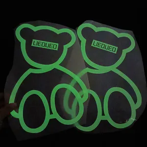 glow in the dark PU sticker PET luminous vinyl film material heat transfer press printing paper sheet for t shirt