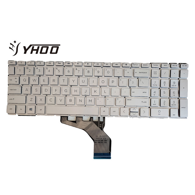 New US Keyboard Silver for HP Pavilion 15-DA 15-DK 15-DY 15T-DK000 15-DB 15-DX 15-DR 250 G7 255 G7 With Backlit Laptop Keyboard