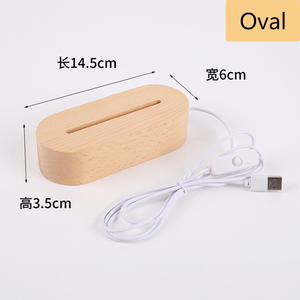 Lampe Led 3D en bois, luminaire décoratif d'intérieur, idéal pour la fête des enfants, vente en gros, nouveau modèle de - Product Image 3