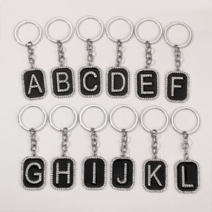 Vente en gros, Meilleure vente : Porte-clés en métal exquis avec initiale 26 lettres en strass, Pendentif de sac, Bijou, Cadeau commémoratif - Product Image 4