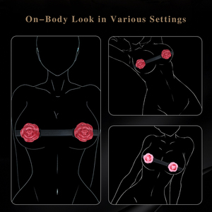 Soutien-gorge BDSM à picots portable pour jeux fétichistes en couple, cache-poitrine en silicone phosphorescent rose, pour hommes et femmes, pour stimulation des mamelons et massage des seins - Product Image 4