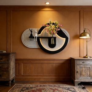 Pintura Decorativa de Arte en Piedra Arenisca 3D Hecha a Mano y Personalizada al por Mayor, Decoración para el Hogar, Plantas Hidropónicas, Pintura Decorativa con LED Brillante - Product Image 4