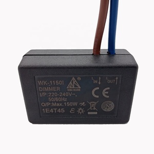 Interrupteur rotatif à <span class=keywords><strong>intensité</strong></span> variable en métal certifié CE, max. 150W, 220-240V, 6A, type manuel intégré pour lampe de table - Product Image 5