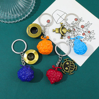 Vente en gros 1 pièce Porte-clés Fruit du Diable Luffy, Porte-clés en métal Ace Flamme, Pendentif Zoro, Figurine Anime, Breloque de sac, Accessoires de voiture