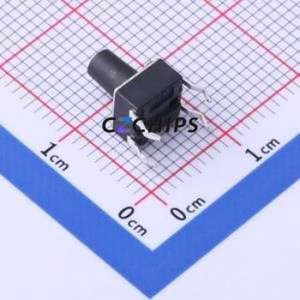 TS-1095PD-A10B2-D2 Tactile Switch Through hole-4P,6x6mm Switch Single Pole Single Throw Round Button 1.8N Through Hole - Product Image 2