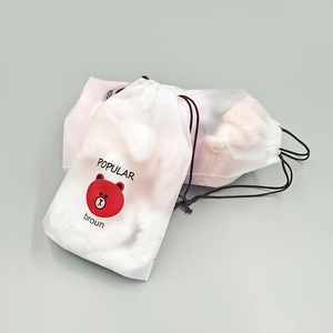 Cartoon Cat Drawstring Travel Storage Bag For Clothing Organizer Rectangle Shape Waterproof Toiletry Bag - Product Image 3