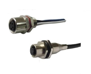 Presse-étoupe Bimed M12 x 1,5 mm filetage 	 Connecteur m12, panneau arrière, prise 	 Câble 18 AWG avec connecteur M12 à 2 broches - Product Image 3