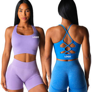 Vente en gros de soutien-gorge de fitness avec dos croisé soutien-gorge de sport avec logo personnalisé pour la gymnastique sexuelle et le yoga - Product Image 1