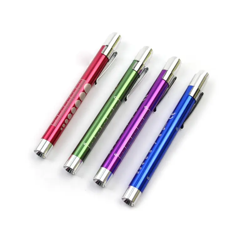 Promotional Aluminum Alloy Medical Pen Light White/Yellow Penlight for Nursing Doctors