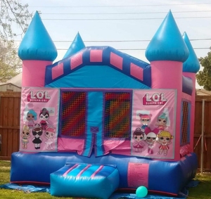 Château gonflable de qualité commerciale avec impression de logo gonflable |   Équipement de jeu de parc d'attractions Château gonflable Princesse - Product Image 2