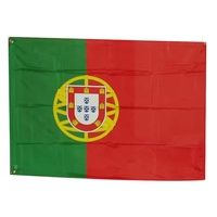 Vente en gros 3x5 pieds Sérigraphie Polyester Pays Portugal Drapeau